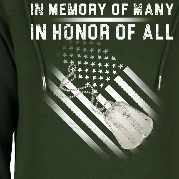 In Memory Of Many In Honor Of All Womens Funnel Neck Pullover Hood