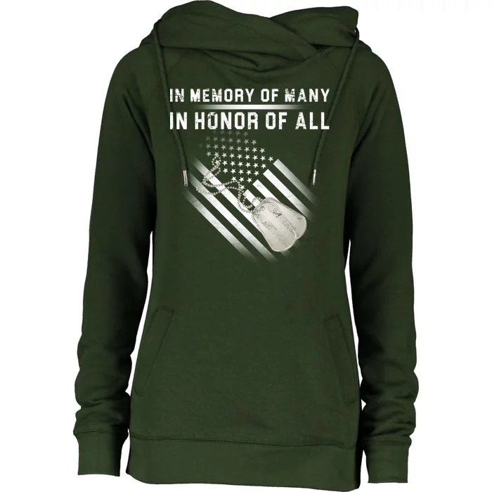 In Memory Of Many In Honor Of All Womens Funnel Neck Pullover Hood