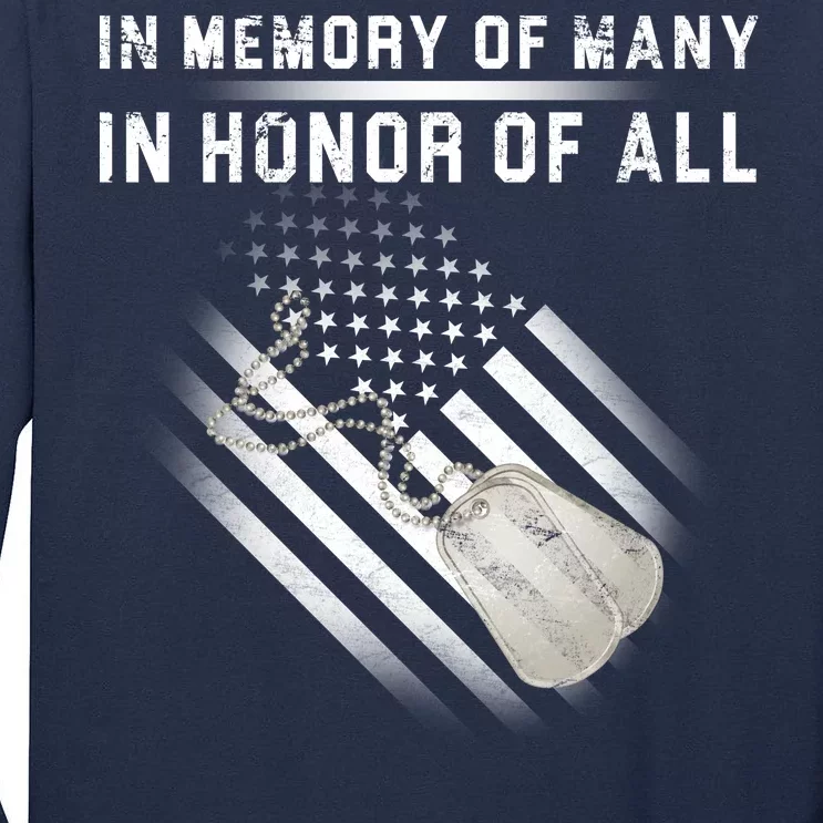 In Memory Of Many In Honor Of All Tall Long Sleeve T-Shirt