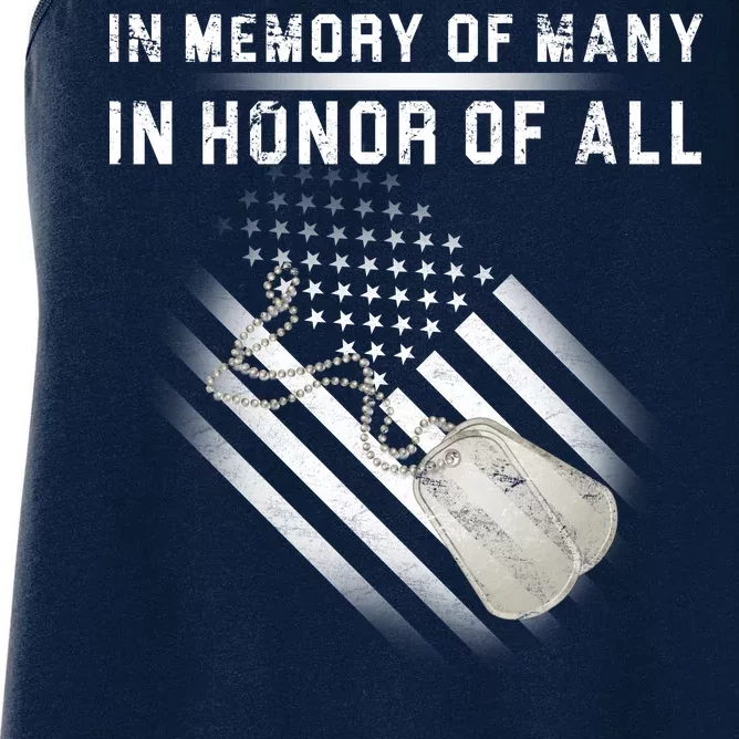 In Memory Of Many In Honor Of All Women's Racerback Tank