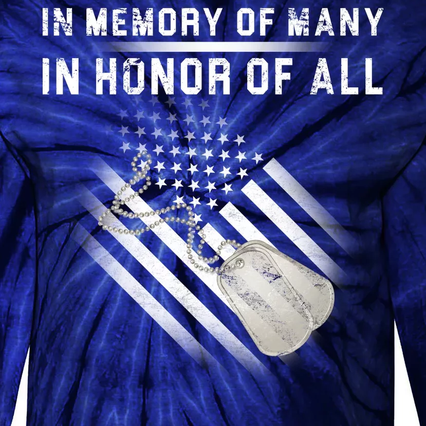 In Memory Of Many In Honor Of All Tie-Dye Long Sleeve Shirt