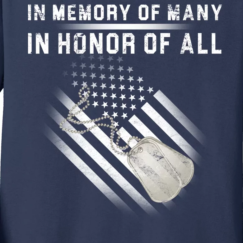 In Memory Of Many In Honor Of All Kids Long Sleeve Shirt