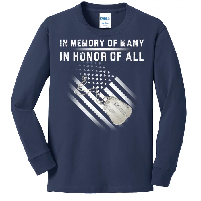 In Memory Of Many In Honor Of All Kids Long Sleeve Shirt