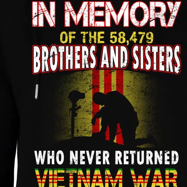 In Memory Of Vietnam Brothers And Sisters Womens Funnel Neck Pullover Hood