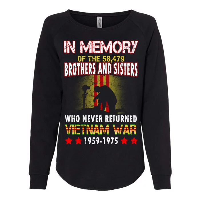 In Memory Of Vietnam Brothers And Sisters Womens California Wash Sweatshirt