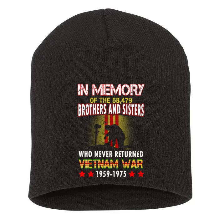 In Memory Of Vietnam Brothers And Sisters Short Acrylic Beanie