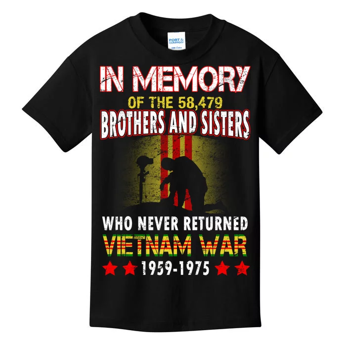 In Memory Of Vietnam Brothers And Sisters Kids T-Shirt