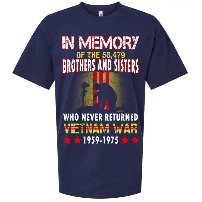 In Memory Of Vietnam Brothers And Sisters Sueded Cloud Jersey T-Shirt