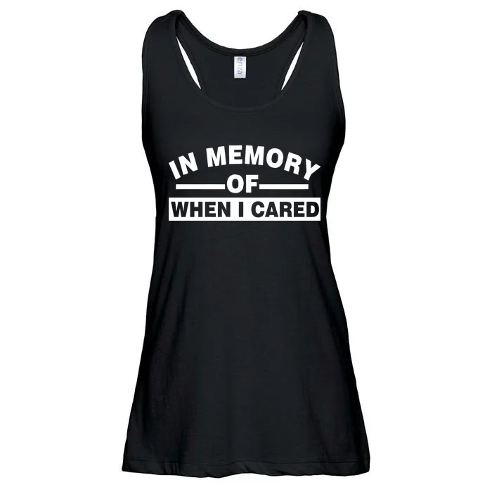 In Memory of When I Cared Ladies Essential Flowy Tank