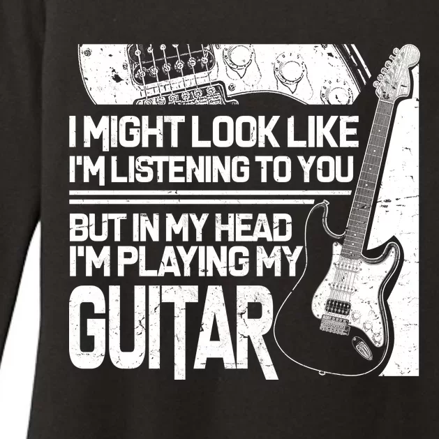 In My Head I'm Playing My Guitar Womens CVC Long Sleeve Shirt