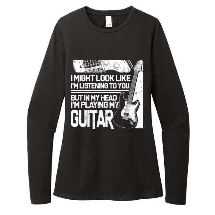 In My Head I'm Playing My Guitar Womens CVC Long Sleeve Shirt