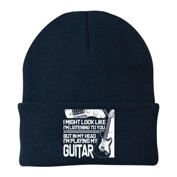 In My Head I'm Playing My Guitar Knit Cap Winter Beanie