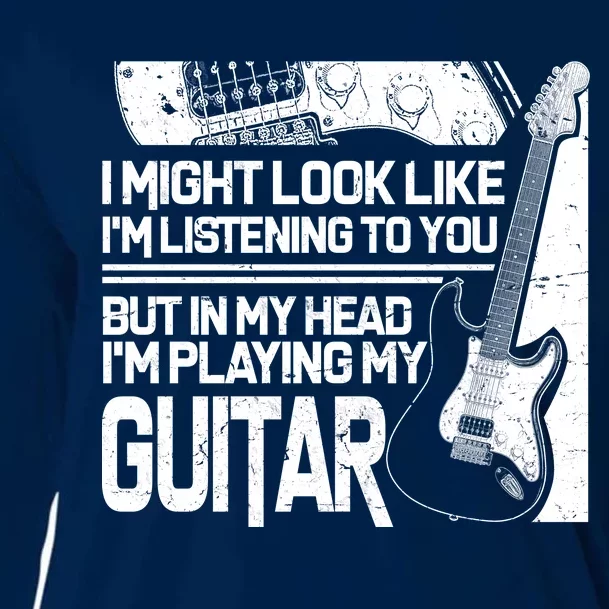 In My Head I'm Playing My Guitar Cooling Performance Long Sleeve Crew