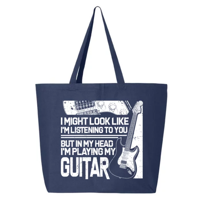 In My Head I'm Playing My Guitar 25L Jumbo Tote