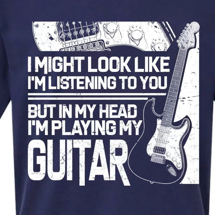 In My Head I'm Playing My Guitar Sueded Cloud Jersey T-Shirt