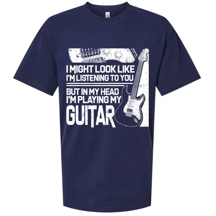 In My Head I'm Playing My Guitar Sueded Cloud Jersey T-Shirt