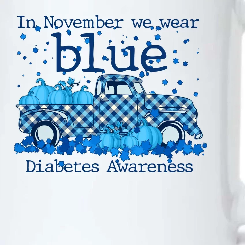 In November We Wear Blue Diabetes Awareness Black Color Changing Mug