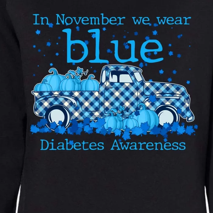 In November We Wear Blue Diabetes Awareness Womens California Wash Sweatshirt