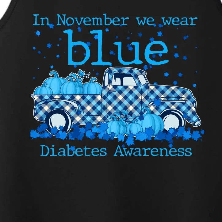 In November We Wear Blue Diabetes Awareness Performance Tank