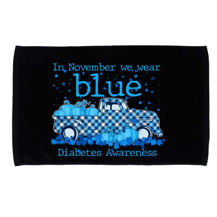 In November We Wear Blue Diabetes Awareness Microfiber Hand Towel