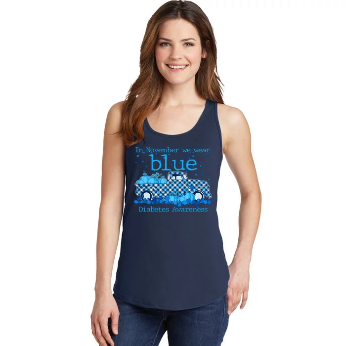 In November We Wear Blue Diabetes Awareness Ladies Essential Tank