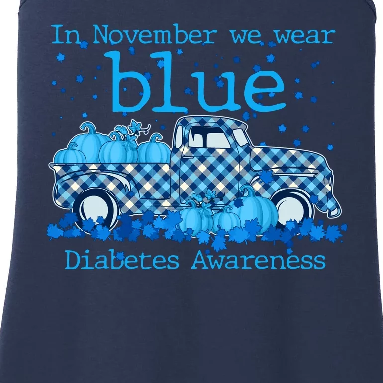 In November We Wear Blue Diabetes Awareness Ladies Essential Tank