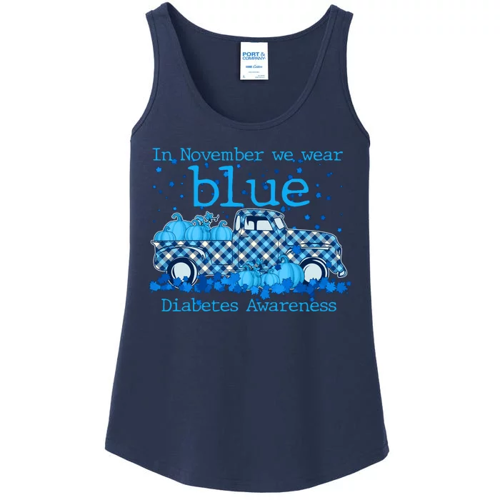 In November We Wear Blue Diabetes Awareness Ladies Essential Tank