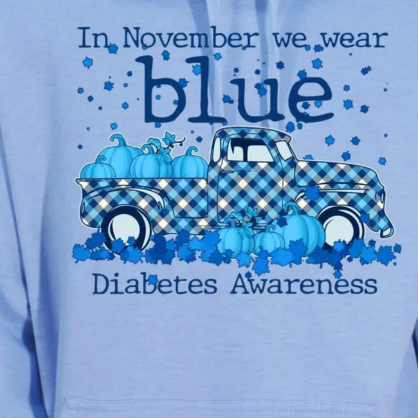 In November We Wear Blue Diabetes Awareness Unisex Surf Hoodie