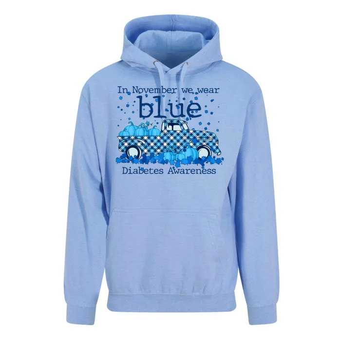 In November We Wear Blue Diabetes Awareness Unisex Surf Hoodie