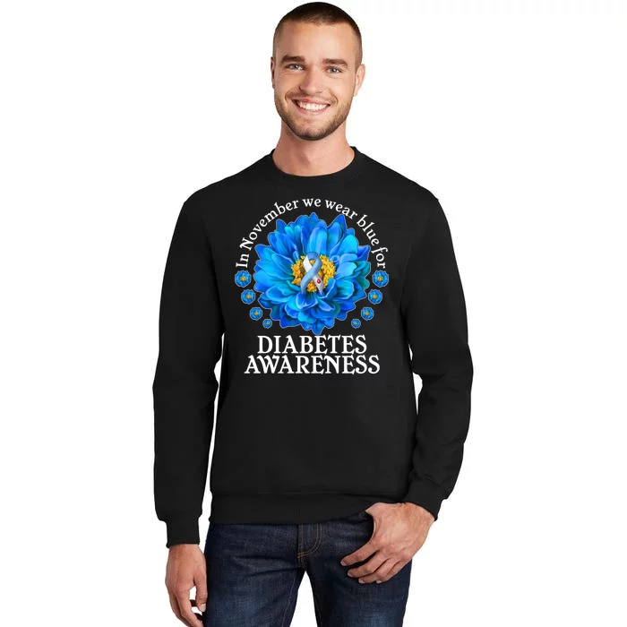 In November We Wear Blue For Diabetes Awareness Sweatshirt