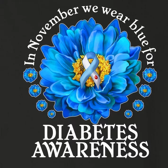 In November We Wear Blue For Diabetes Awareness Toddler Long Sleeve Shirt