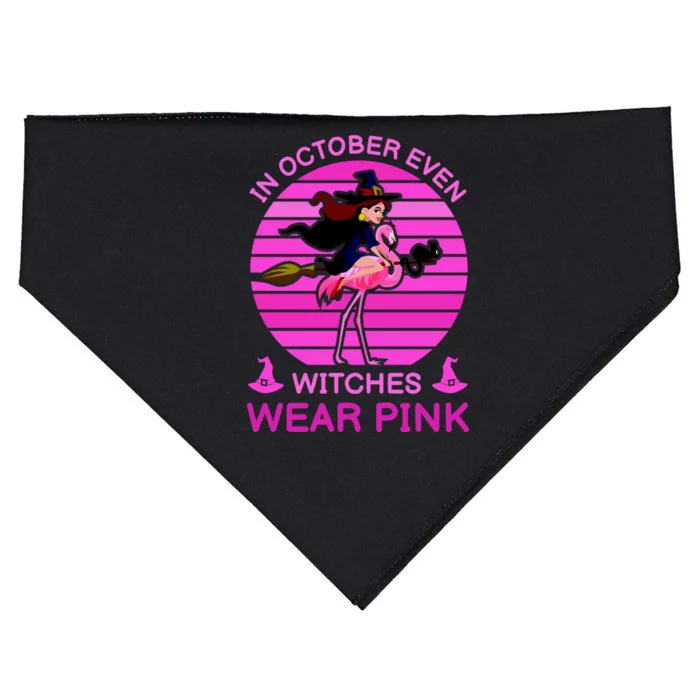 In October Even Witches Wear Pink USA-Made Doggie Bandana