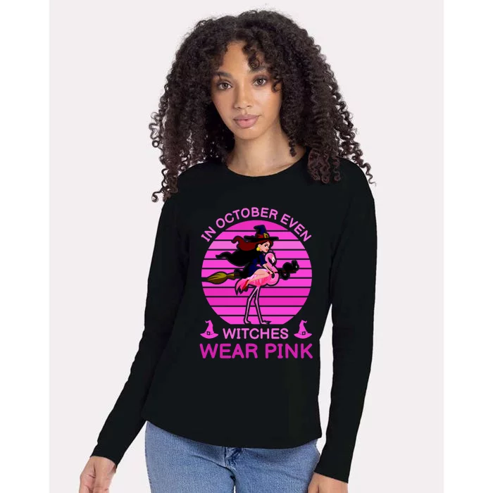 In October Even Witches Wear Pink Womens Cotton Relaxed Long Sleeve T-Shirt