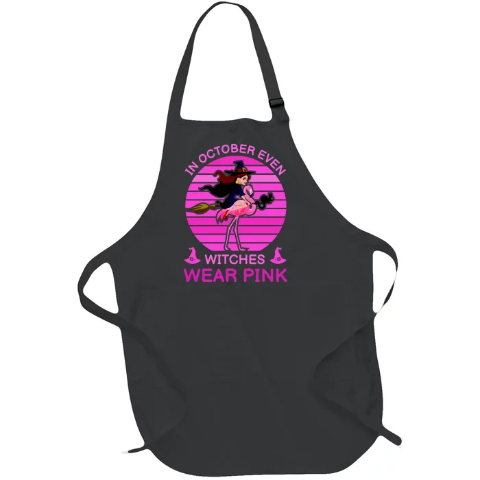 In October Even Witches Wear Pink Full-Length Apron With Pocket