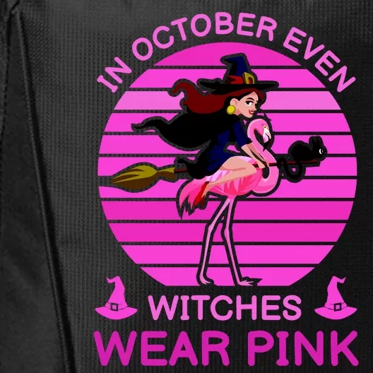 In October Even Witches Wear Pink City Backpack