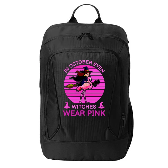 In October Even Witches Wear Pink City Backpack