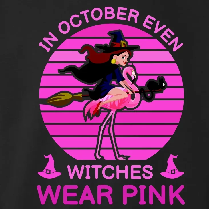 In October Even Witches Wear Pink Toddler Hoodie