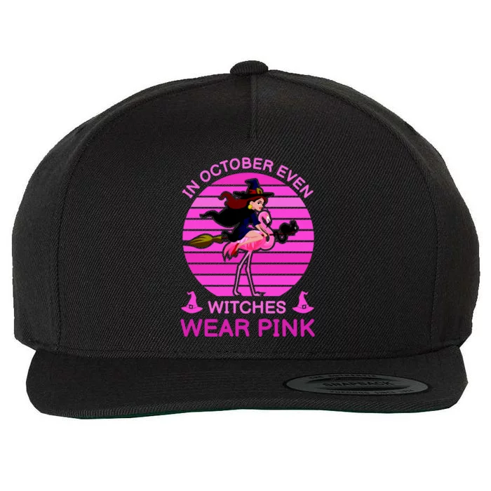 In October Even Witches Wear Pink Wool Snapback Cap