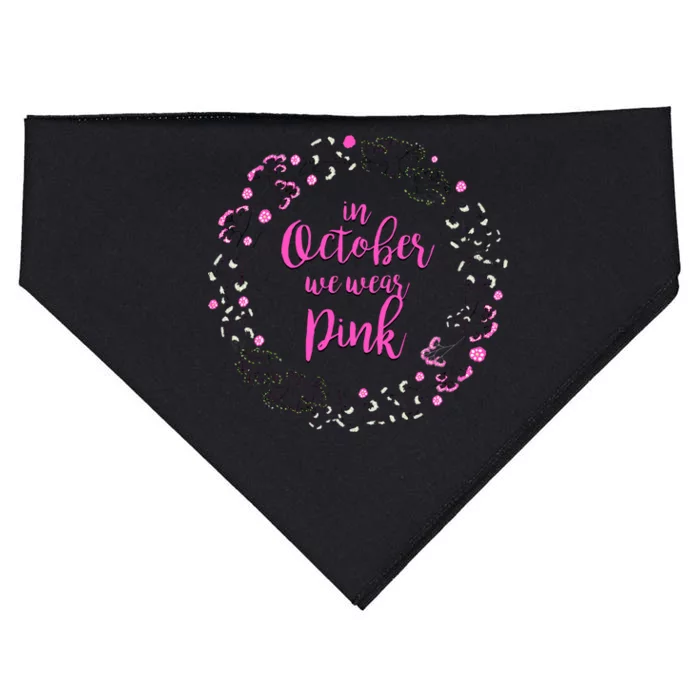 In October We Wear Pink Breast Cancer USA-Made Doggie Bandana