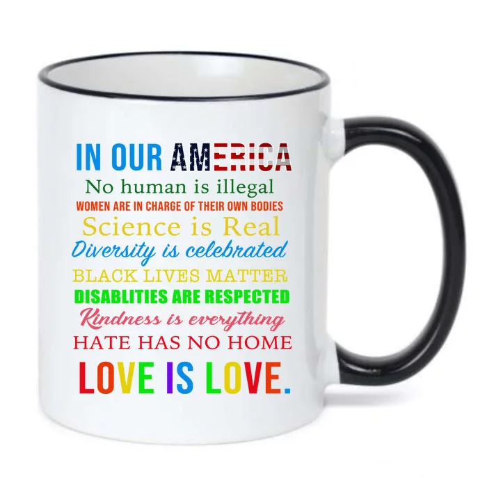 In Our America We Are Equal Black Color Changing Mug