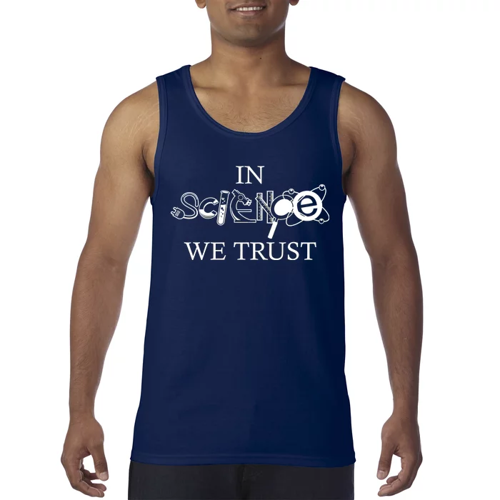 In Science We Trust Cool Science Logos Tank Top