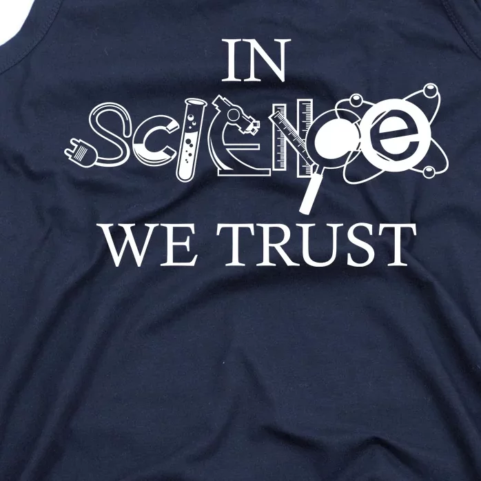 In Science We Trust Cool Science Logos Tank Top