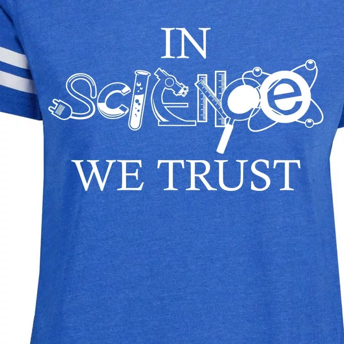 In Science We Trust Cool Science Logos Enza Ladies Jersey Football T-Shirt