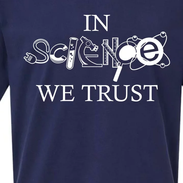 In Science We Trust Cool Science Logos Sueded Cloud Jersey T-Shirt