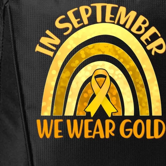 In September We Wear Gold Childhood Cancer Awareness City Backpack