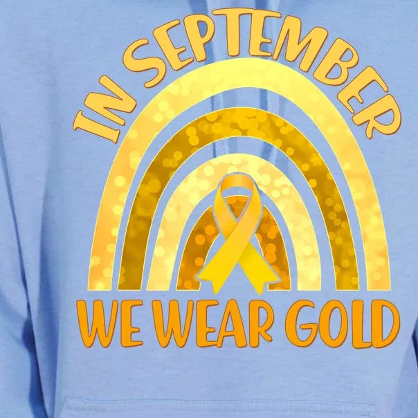 In September We Wear Gold Childhood Cancer Awareness Unisex Surf Hoodie