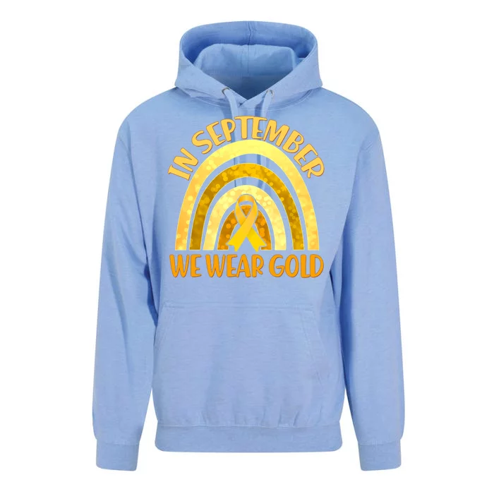 In September We Wear Gold Childhood Cancer Awareness Unisex Surf Hoodie