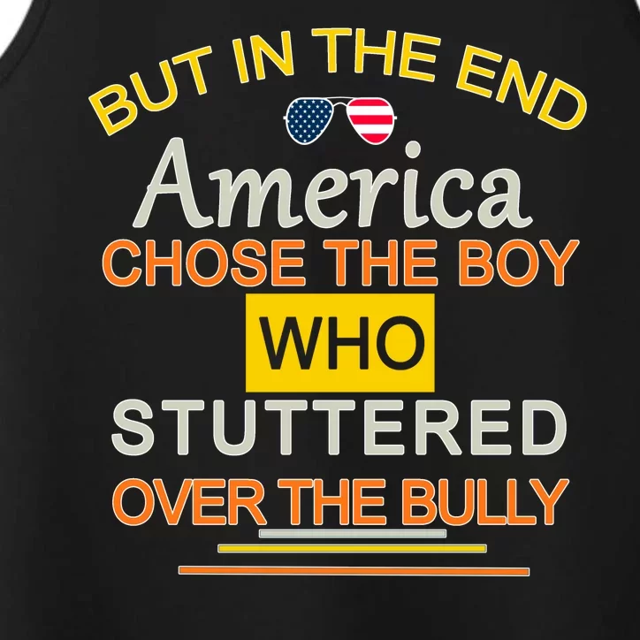 In The End America Chose The Boy Who Stuttered Over The Bully Performance Tank