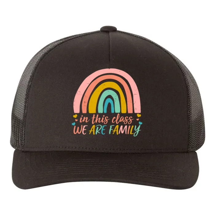 In This Class We Are Family Cute Painted Rainbow Yupoong Adult 5-Panel Trucker Hat