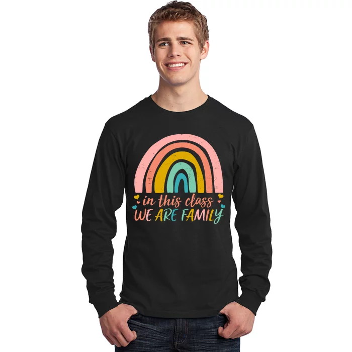 In This Class We Are Family Cute Painted Rainbow Long Sleeve Shirt